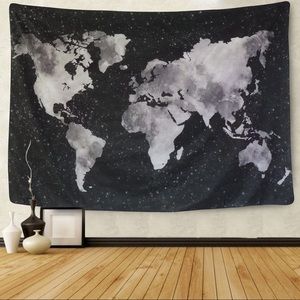 Black and White world map